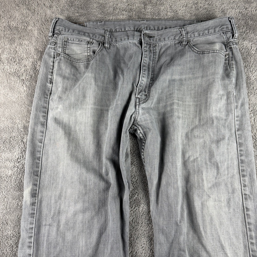 Levis 569 Loose Straight Fit Jeans Mens 42x25.5 Gray‎ Mid Rise - Picture 3 of 15